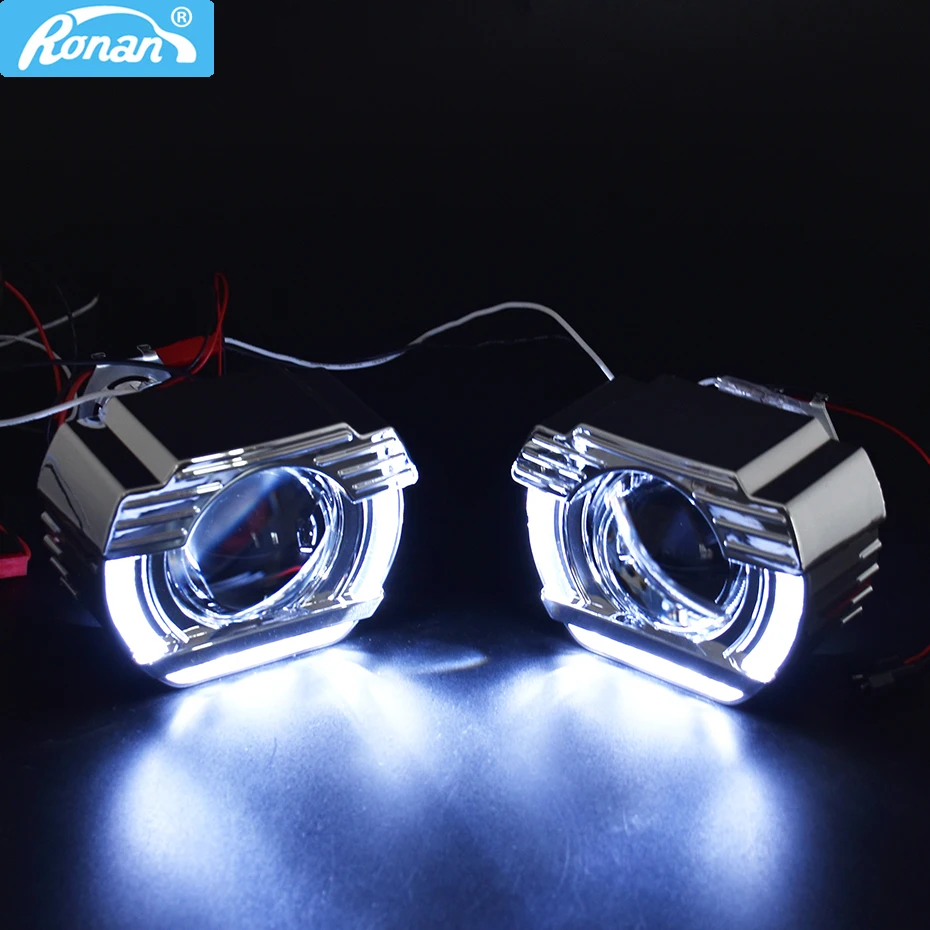 Ronan 2,0 moto H1 bi xenon led angel eyes один комплект Jet-ta shrouds H4 H7 адаптер фары автомобиля использовать H1 лампочка для модернизации