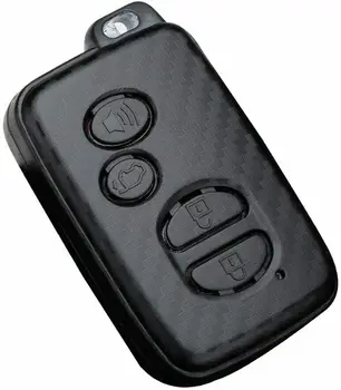 

Carbon Fiber For Toyota 4Runner Land Cruiser Venza Camry Prius Smart Remote Fob Cover Keychain Protector Bag Accessories