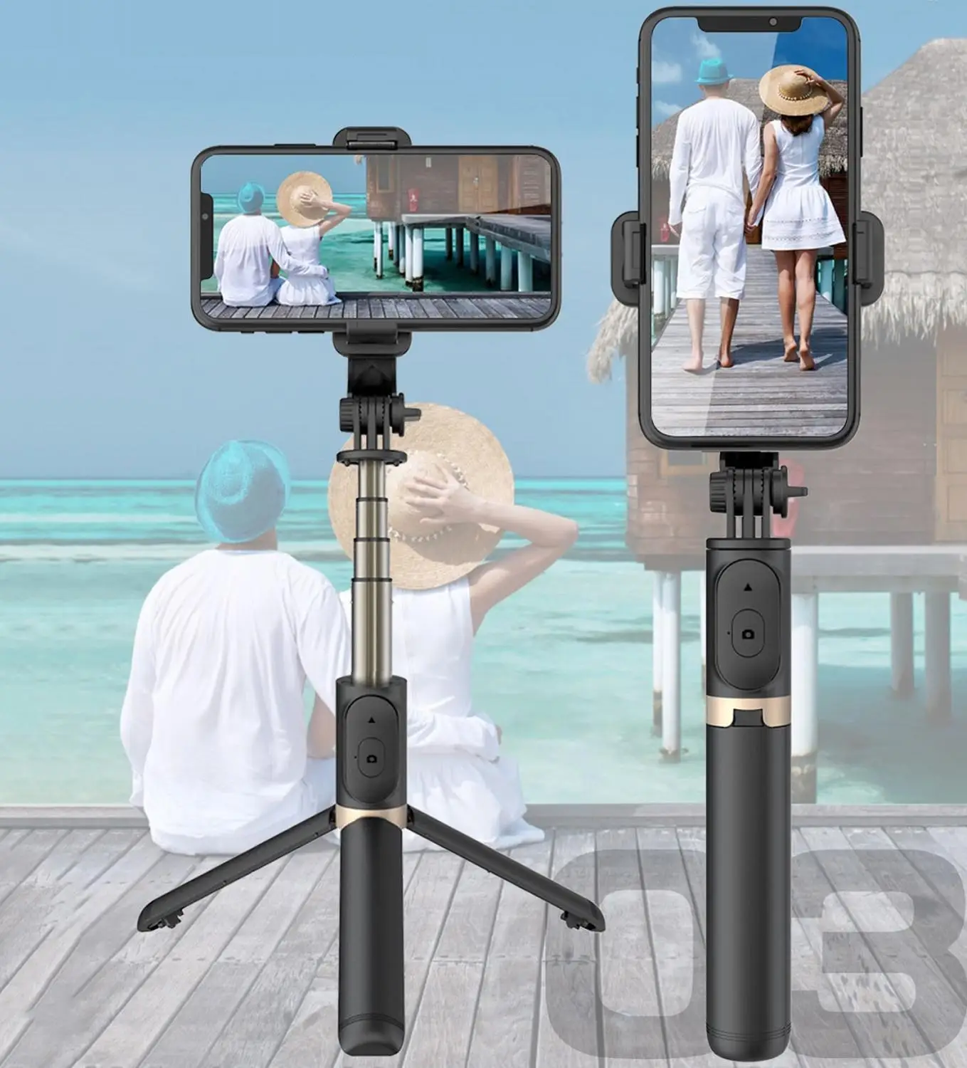 FANGTUOSI aluminum alloy Wireless Bluetooth Selfie Stick Foldable Monopods Universal Tripod for Smartphones for Action Cameras|Selfie Sticks| - AliExpress