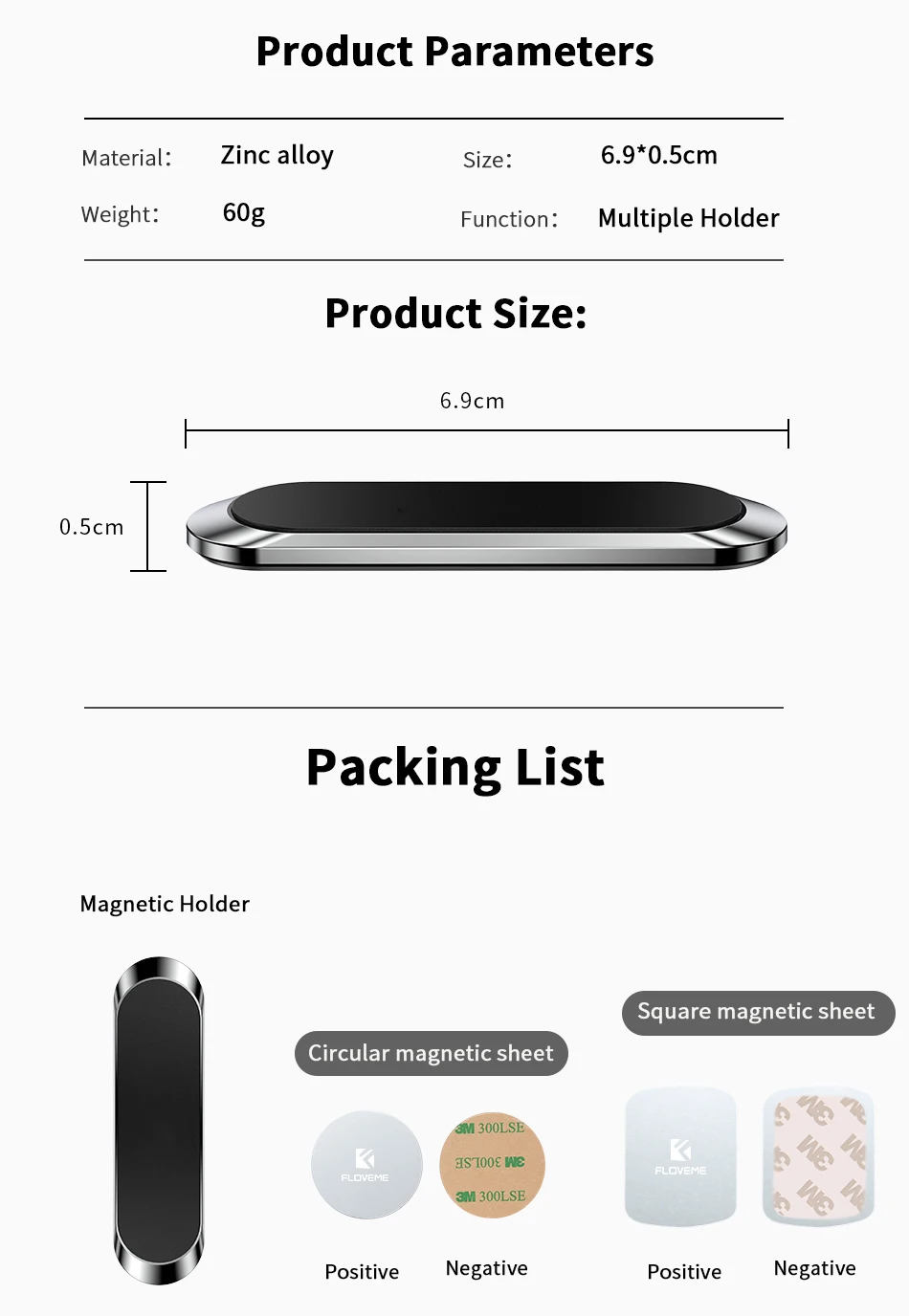 Мини-Магнитная автомобильная подставка для телефона в форме полосы для iPhone, samsung, Xiaomi, настенный металлический магнит, gps, автомобильное крепление на приборную панель, поддерживает