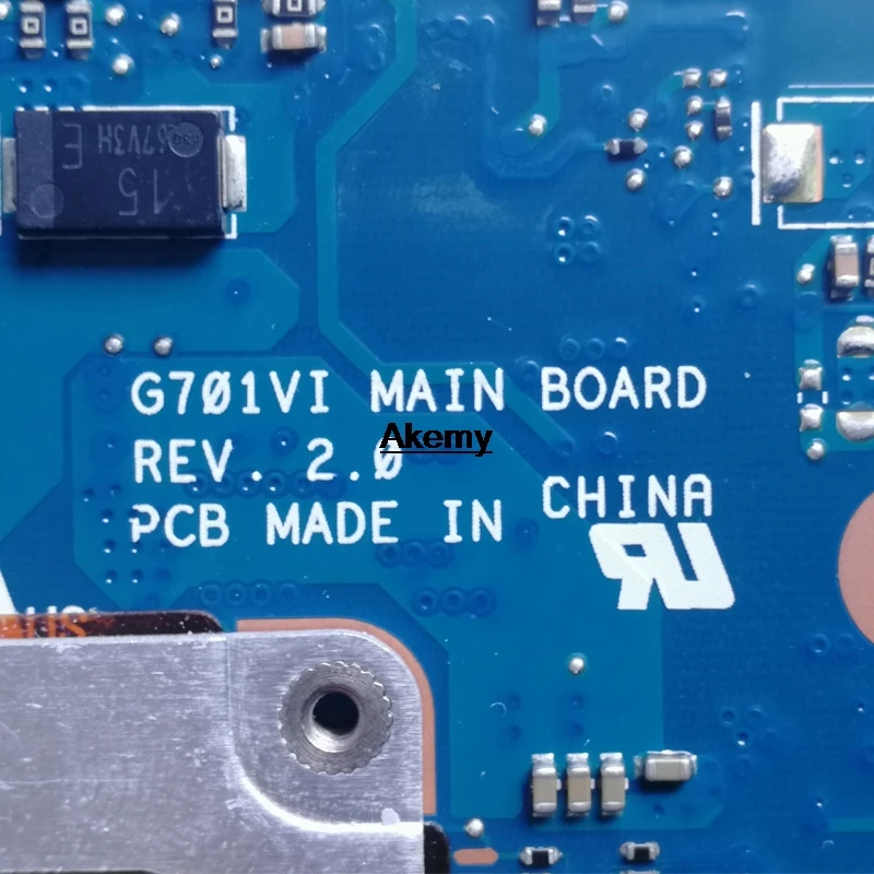 G701VI материнская плата для ASUS ROG ноутбука G701 G701VI6820 CPU:I7 6820HK GTX1080 8 Гб DDR4 100% ТЕСТ