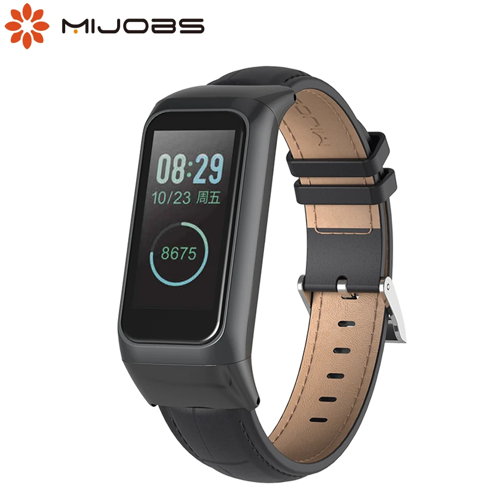 Ремешок кожаный Mijobs для смарт-часов Amazfit спортивный браслет Huami Band Cor 2 |