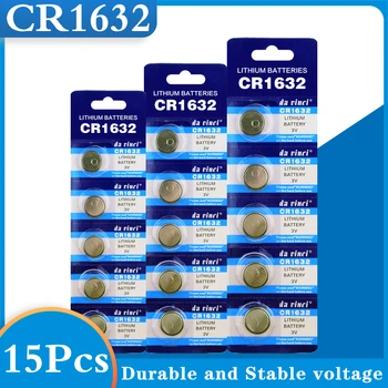 

15Pcs CR1632 Button Batteries LM1632 BR1632 ECR1632 Cell Coin Lithium Battery 3V CR 1632 For Watch Electronic Toy Remote