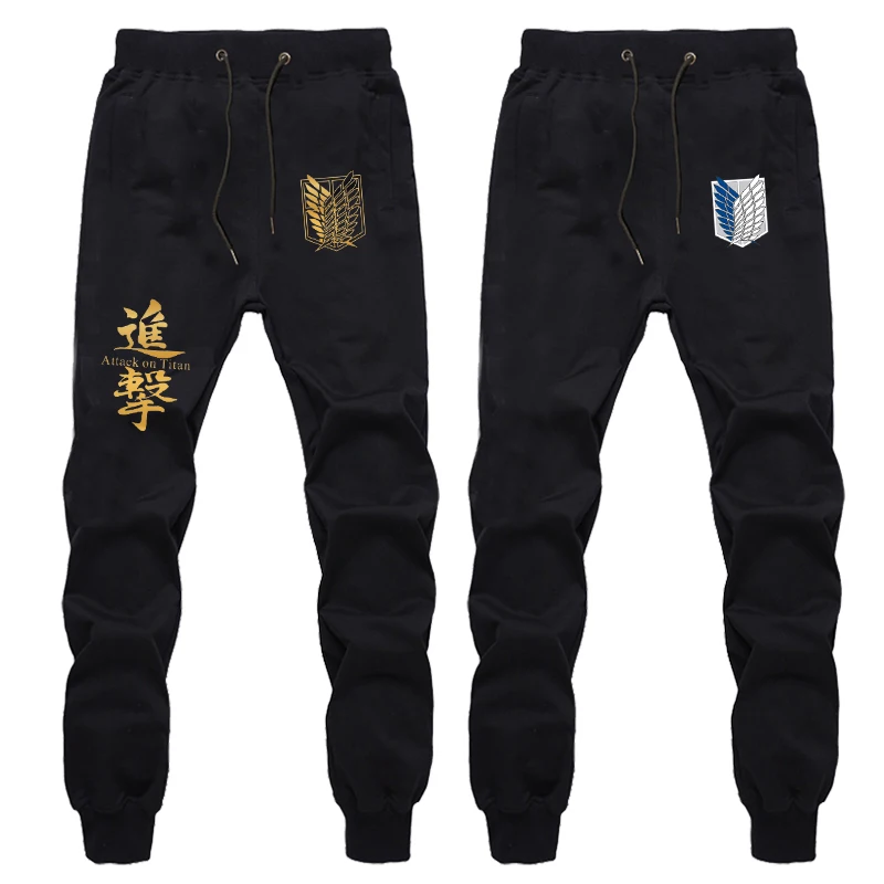 

New Fashion Anime Shingeki no Kyojin Trousers Cotton Casual Sports Trousers Long Pants Unisex Straight Pants Sweatpants