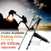 65-135cm Carbon Fiber External Quick Lock Trekking Pole Hiking Collapsible Stick Nordic Walking Stick Shooting Crutch Senderismo 1