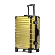 Модные яркие багаж на ролликах алюминиевая рама класса люкс на колесиках, чемодан Спиннер 20/24/26/29 дюймов замок TSA дорожная сумка для путешествий