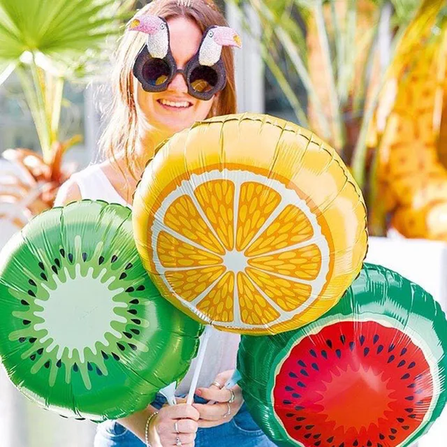 과일 호일 헬륨 풍선으로 여름 파티를 시원하게 장식하세요.