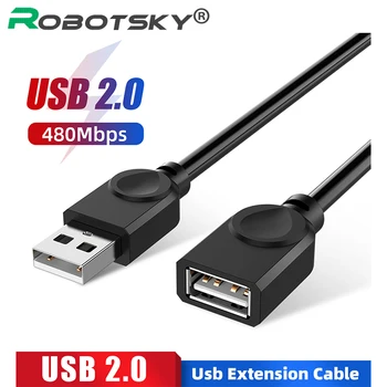 

USB 2.0 Extension Cable Data Male to Female Cable Blue Black 1.5m 3m 5m Extender Data Cord Mini USB Extension Cable For Smart TV