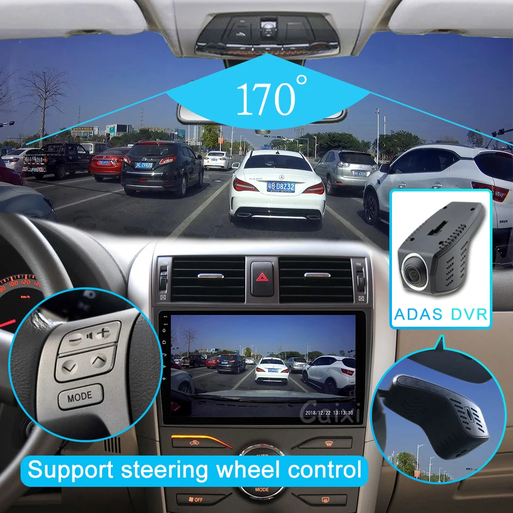 Автомобильный мультимедийный плеер с радио android 9 0 2Din для Toyota Corolla E140/150 2007 2008 2009 2010