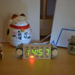 Mini Tube numérique multifonctionnel à 4 chiffres LED, Kit d'horloge électronique à monter soi même, deux couleurs 