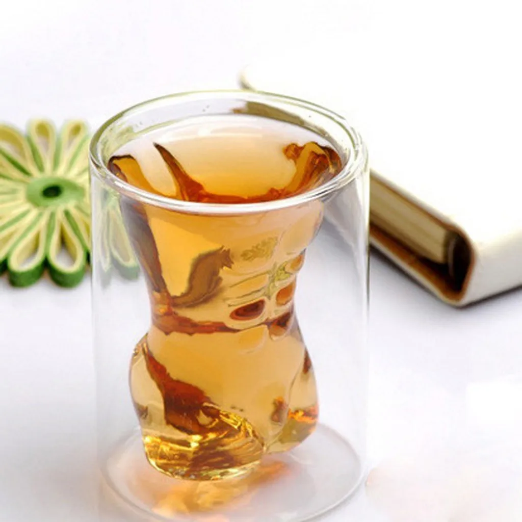 Creative Sexy Human Body Beer Glass Cup Funny Beauty Muscle Man Double Wall Glasses Wine Whiskey Vodka Shot Glass Valentine Gift