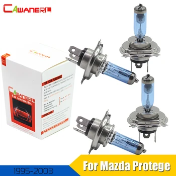 

Cawaner 2 Pair H4 Hi/Lo 100W Car Halogen Bulb 4300K Warm White 12V Auto Light Headlight For Mazda Protege Sedan 1995-2003
