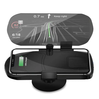

Phone Holder Car Mount Wireless Charger Windshield GPS Stand Head Up Display Accessories Shockproof Adhesive Support Driving