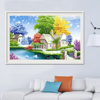 

2020 New Style Simplicity Restaurant Design Diamond Picture Cross-stitch Fully-Jewelled For coffee shop Decoration