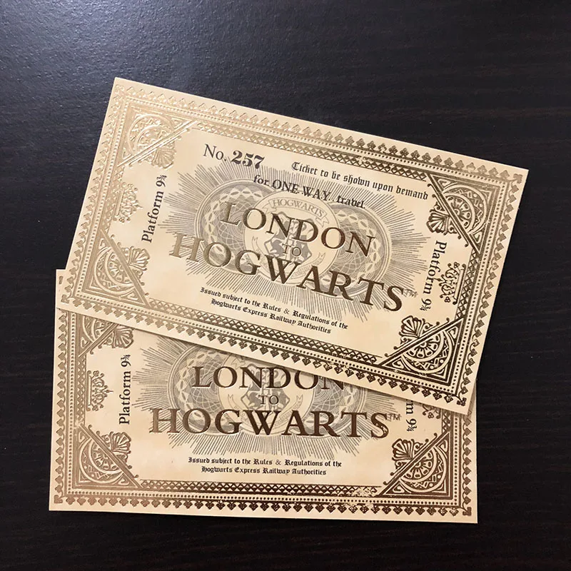 1 шт. Поттер билет Лондон в Хогвартс Экспресс Реплика поезд билетная платформа №