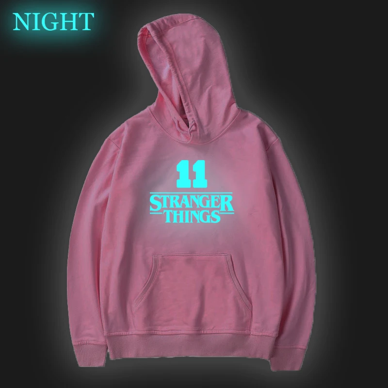 Luminous Pink 2 Толстовки с капюшоном в стиле хип-хоп «странные вещи» для детей и взрослых, светящиеся свитшоты Sudadera Hombre, одежда Moletom Harajuku, Женская толстовка с капюшоном для подростков - Цвет: Luminous Pink 2