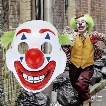 

Movie Adult Clown Mask Cosplay Props Environmental Protection PVC Batman Halloween Mask Horror Arthur Flake Party Mask