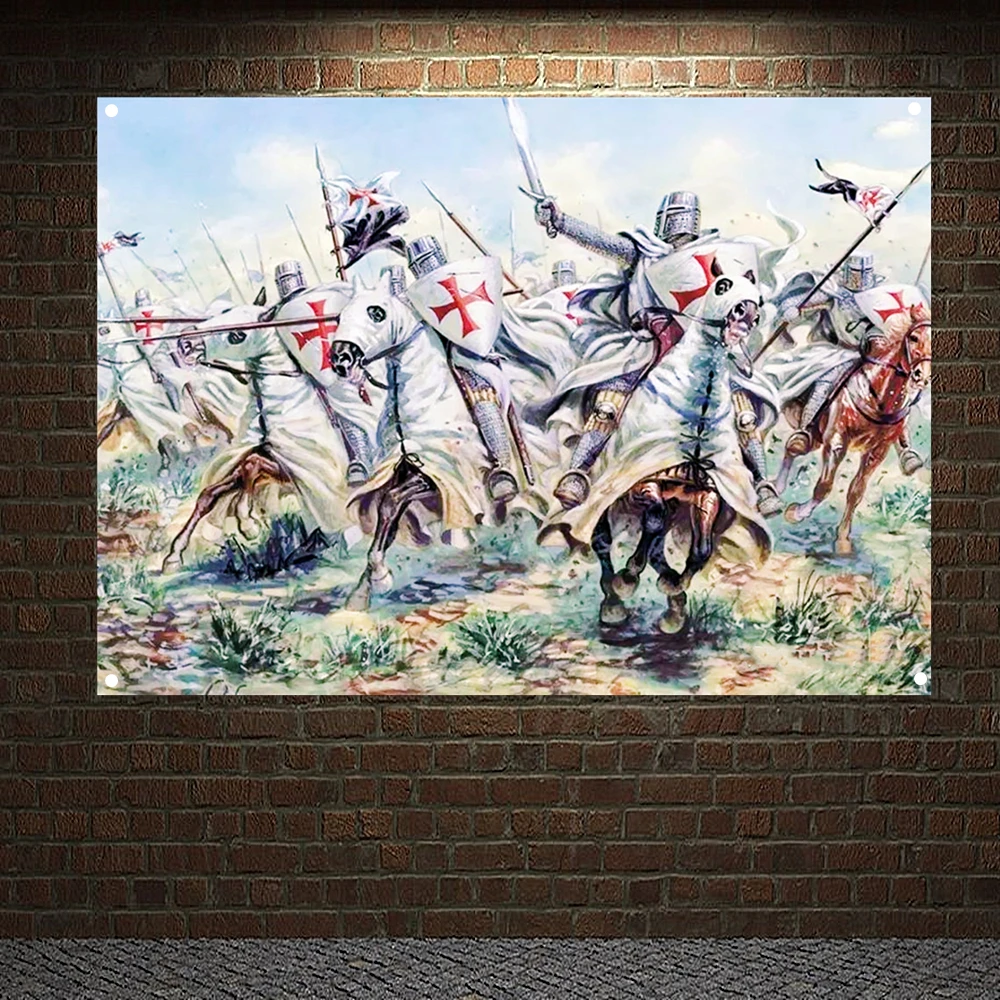 

Knights Templar Posters Wall Art Knights Templar Armor Retro PostersCanvas Painting Home Decoration Ornaments Mural Wall Sticker