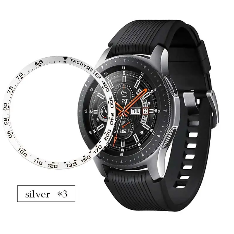 silver speed 3 Металлический внешний край стиль для samsung galaxy watch 46 мм/42 мм gear S3 Frontier/классический спортивный чехол Аксессуары для часов 20 мм 22 мм - Цвет: silver speed 3