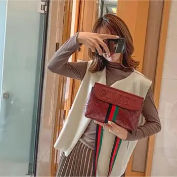 

2019 new Korean version of embossed broadband square bagAAA014