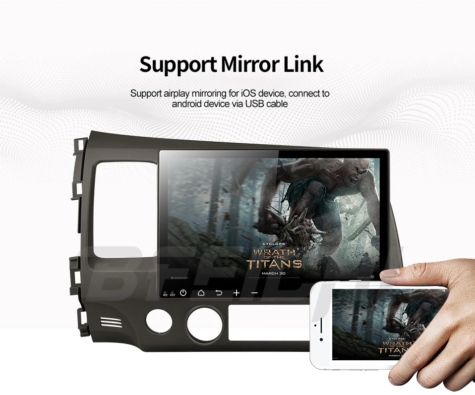 Clearance android 9.0 PX30 car dvd gps player for honda civic 2006-2011 with radio gps navigation support mirror link steering wheel 10