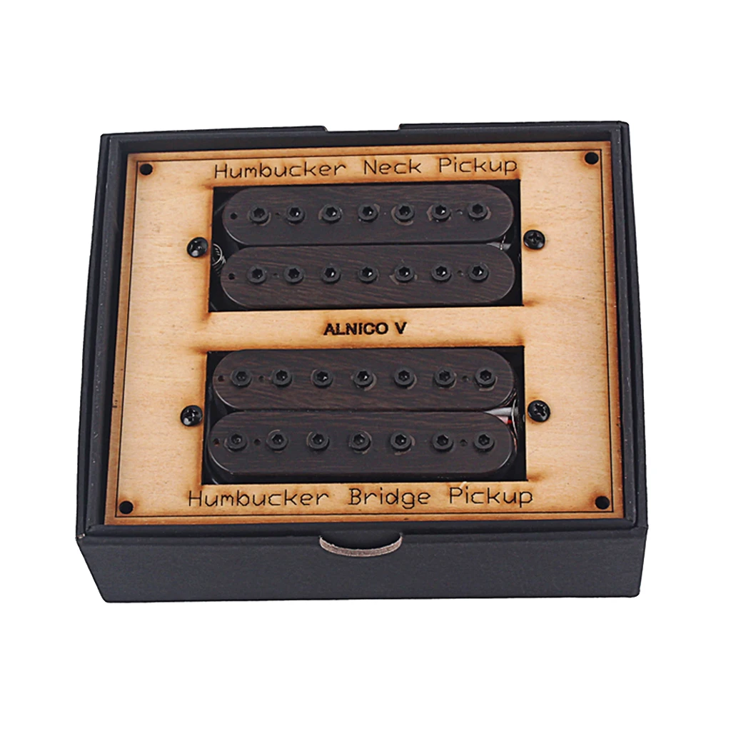 Electric Guitar Humbucker Alnico Magnet 7 String Pickups (Neck&Bridge) Rosewood