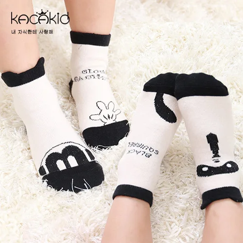 

Kacakid Autumn Men And Women Children Short Socks X Cute Non-symmetrical Raccoon Socks Infants Comfortable Non-slip Sole Cotton