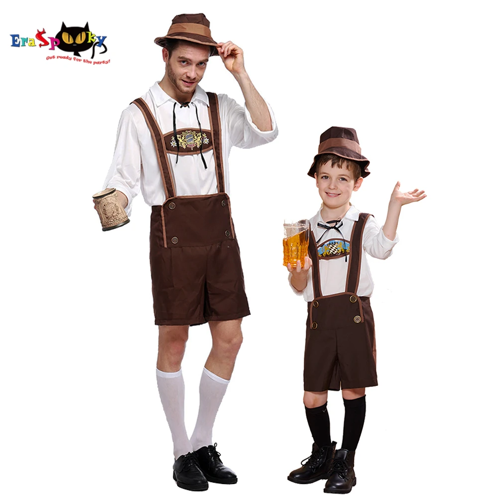 Men's Oktoberfest Carnival Costumes Boys Lederhosen Bavarian German