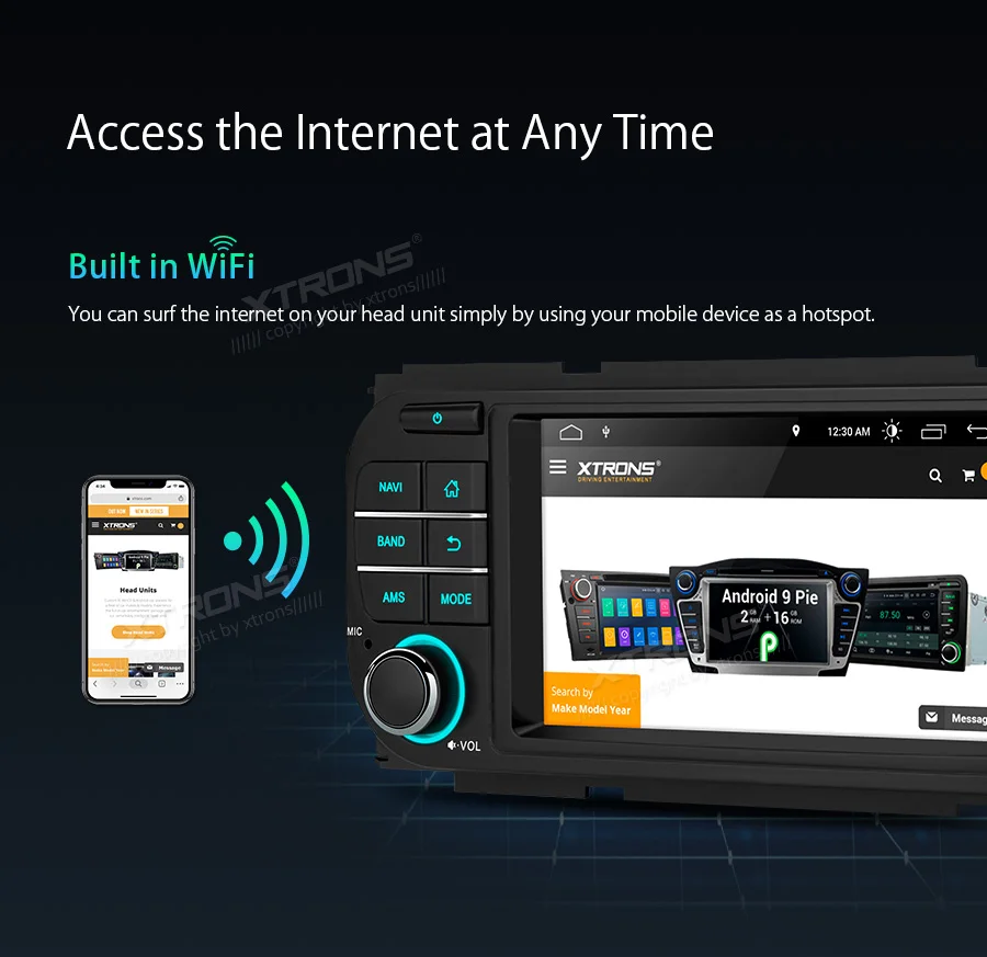 Discount 5" Android 9.0 OS Car Multimedia GPS Radio for Dodge Caravan 2001-2007 & Neon 2000-2006 & Intrepid 1998-2005 & Dakota 2001-2004 11