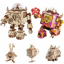 Robotime – ventilateur rotatif en bois, 5 types, bricolage, Steampunk, Kits de construction, assemblage, jouet, cadeau pour enfants et adultes, AM601