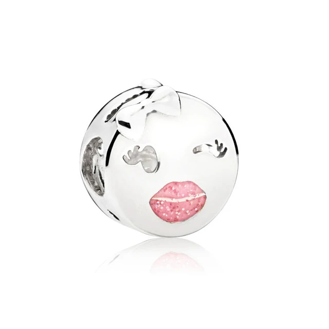White 925 Sterling Silver 1:1 797028EN161 PLAYFUL WINK CHARM Bracelet Women Jewelry Free Shipping - Цвет: White
