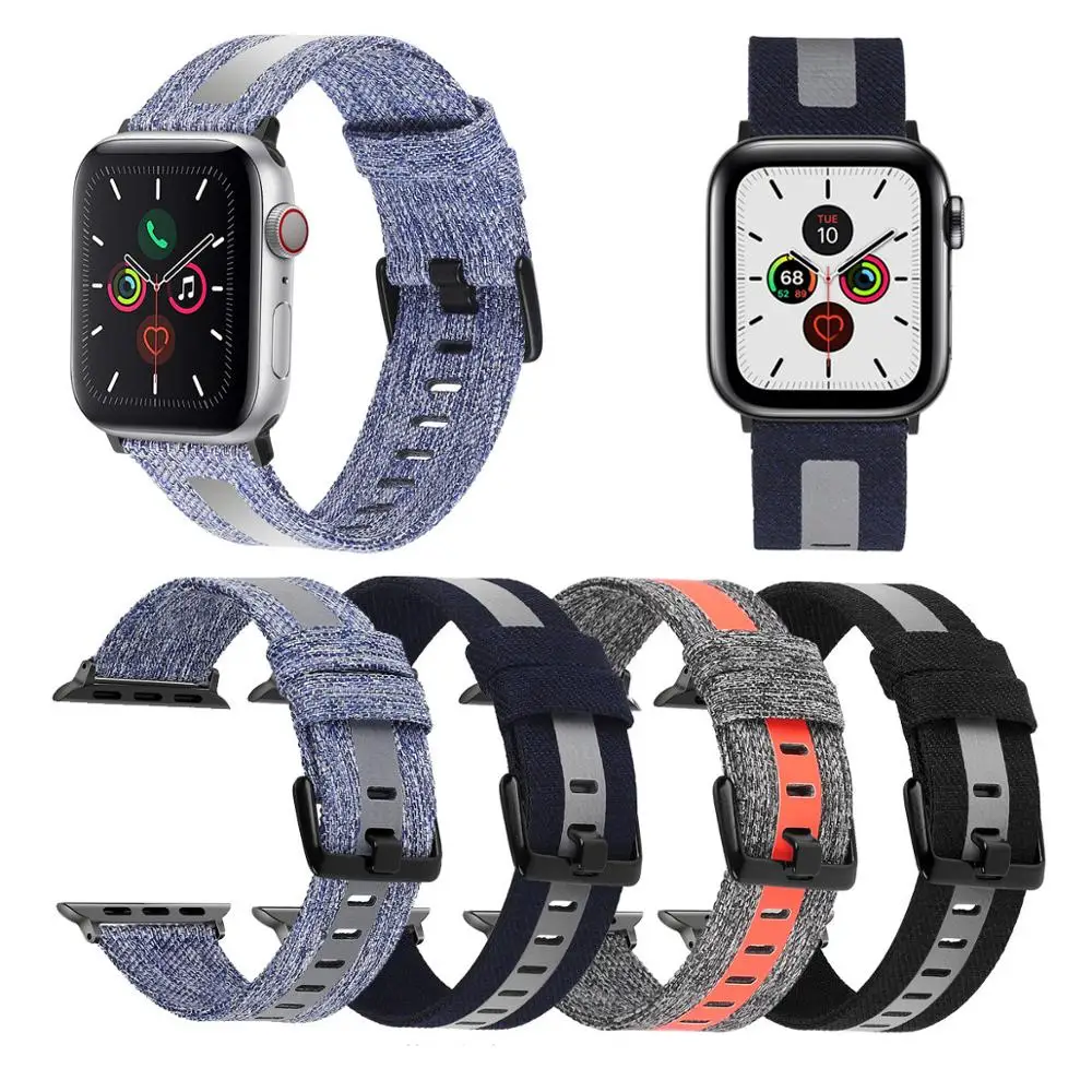 Ремешок для часов спортивный из дышащего нейлона Apple Watch 1/2/3/4/5 38/40/42/44 мм|Ремешки
