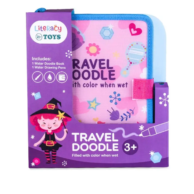 

Portable Water Drawing Book & Magic Pen Travel Doodle Book Reusable