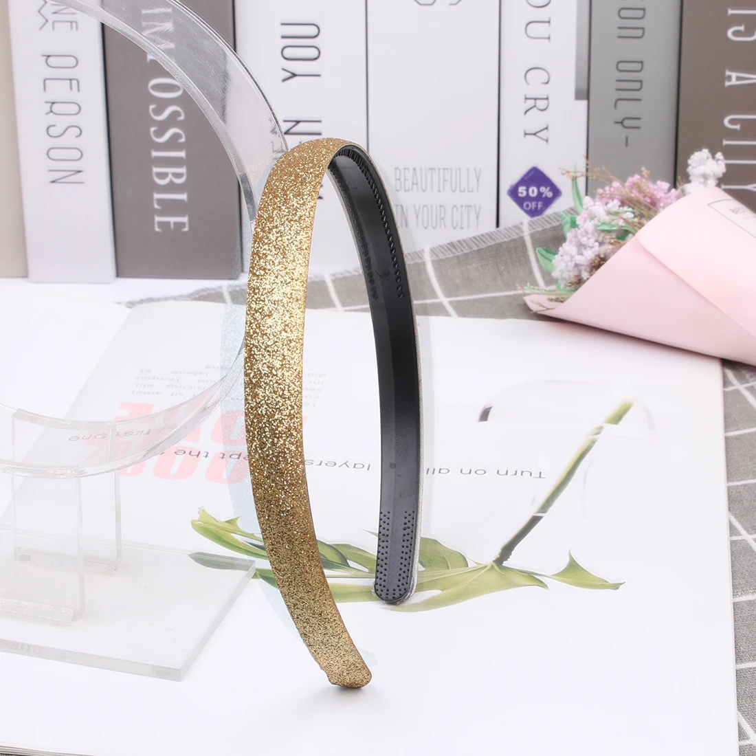 12pcs-9 12 шт., повязка на голову с блестками для девочек, блестящая, Ширина 1,5 см, Детская повязка для волос, блестящая, с блестками, темного цвета, ПУ дизайн, детский обруч на голову с зубами - Цвет: 12pcs-9