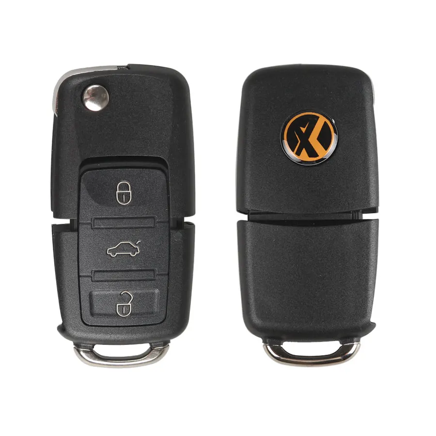 Keyecu 10 шт./лот XHORSE X001-01 серии черный Цвет VW B5 Стиль универсальный пульт брелок 3 кнопки дистанционного ключа для VVDI ключ инструмент