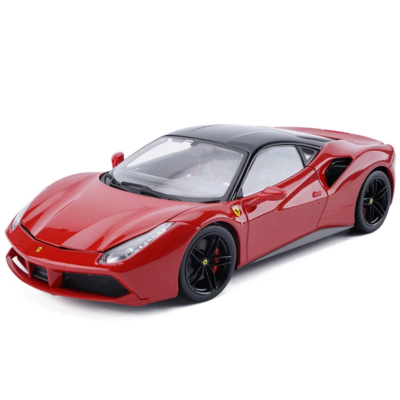 JZ) Bburago 1/18 1:18 Ferrari 458 специальный спортивный гоночный автомобиль Транспортное средство литье под давлением дисплей Модель игрушки на день рождения для детей мальчиков и девочек - Цвет: 488 GTB Red