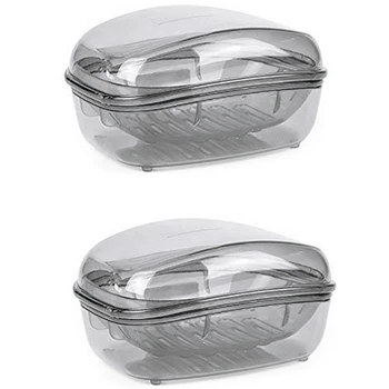

New-Soap Case Holder Container Box for Home Large Size Transparent Plastic Soap Case Holder Portable Clear Soap Container Box Ho