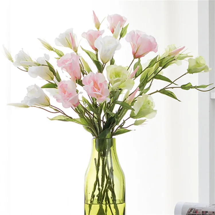 

European Style Living Room Decorative Flower Eustoma Imitation Flowers Silk Flower Artificial Flower Living Room Table Home Flor