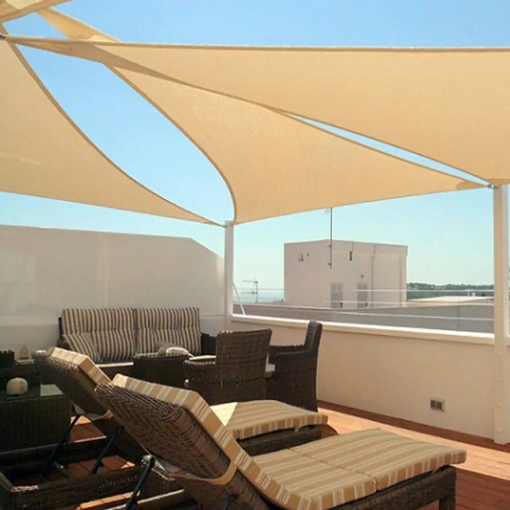 

Sun Shade Sail Canopy UV Block Rectangle Sand Sun Shade Sail For Outdoor Patio Garden Tent Covers Anti-UV Waterproof Pads