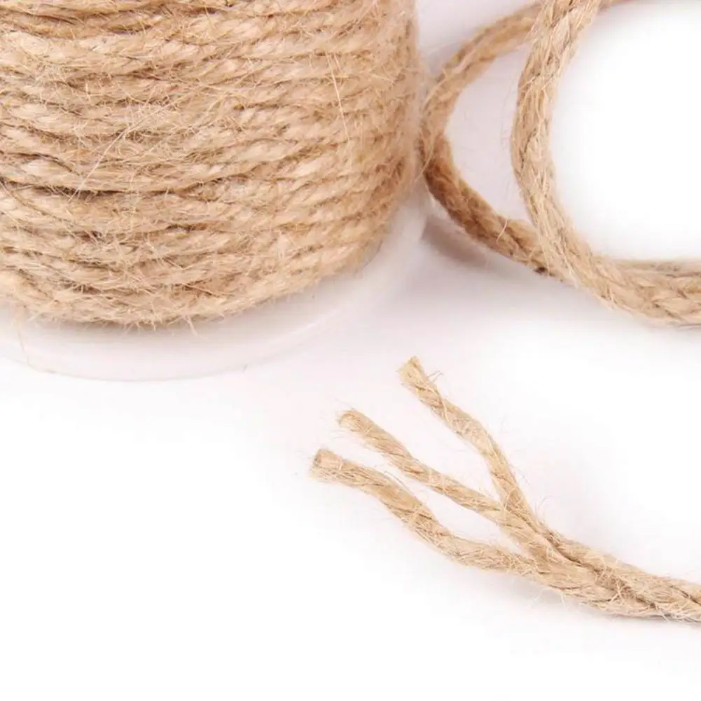 10 м натуральная сизалевая веревка для кошки альпинистская Рамка DIY ручная работа 4-10 мм джутовая веревка лампа декоративная веревка переплет пеньковые веревки упаковка
