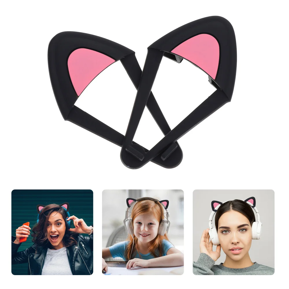 1 Pair Cute Headphones Accessories Cat Ear Suitable for Headphone