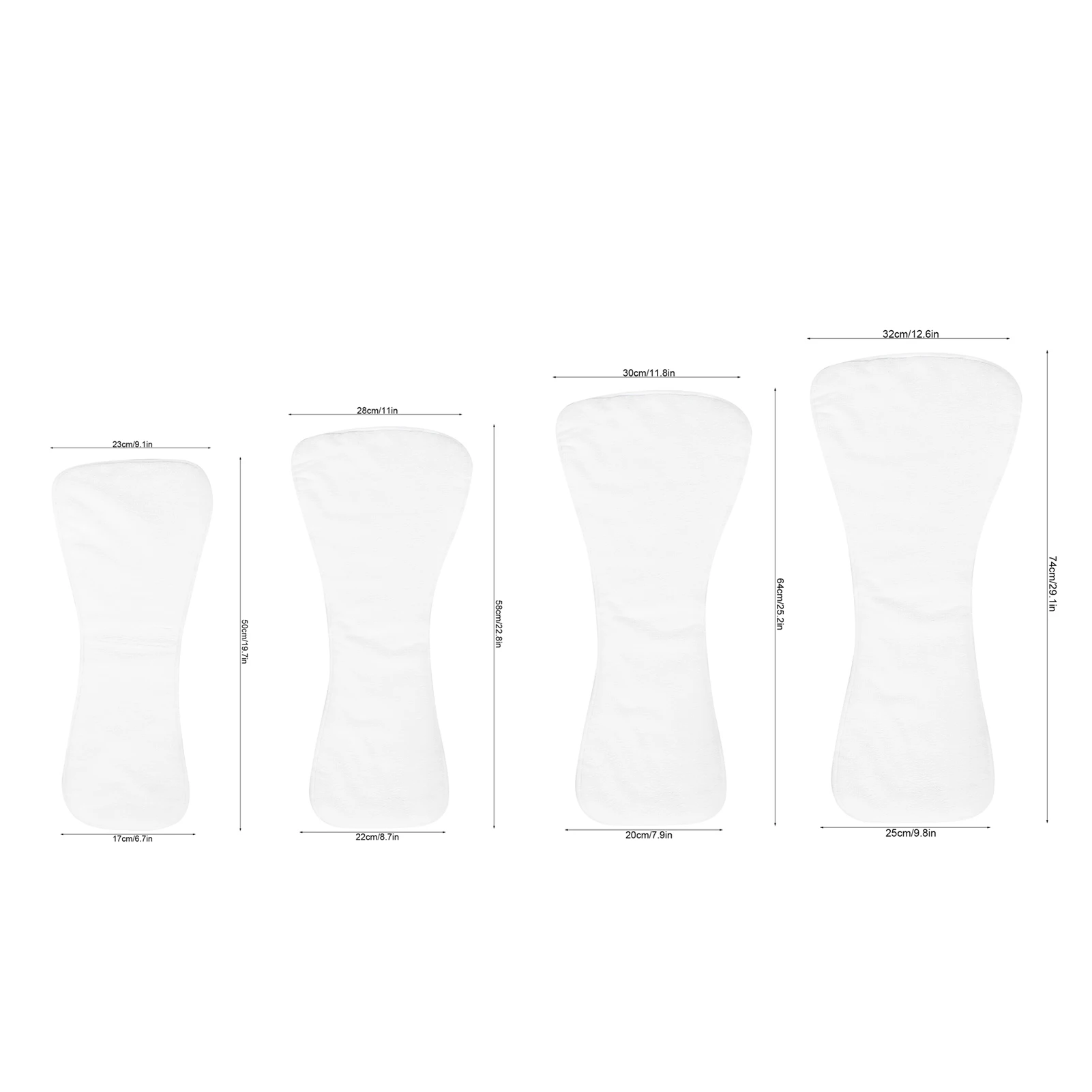 Washable Adult Diaper Insert Pad 4 Layers Nanofiber Cloth Nappy Liner Super Absorbent Reusable Elderly Incontinence Urine Pad 3