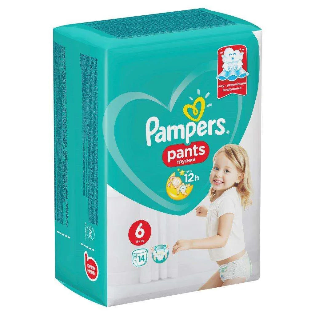 Трусики Pampers Pants 6(16+ кг) 14 шт