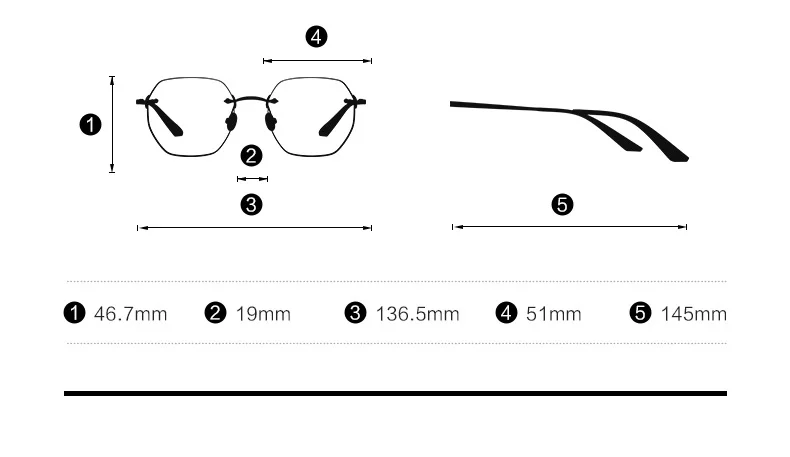 MOLSION безободковая оправа для мужчин и женщин Новые прозрачные линзы большие очки оправы для очков серебро розовое золото MJ7072