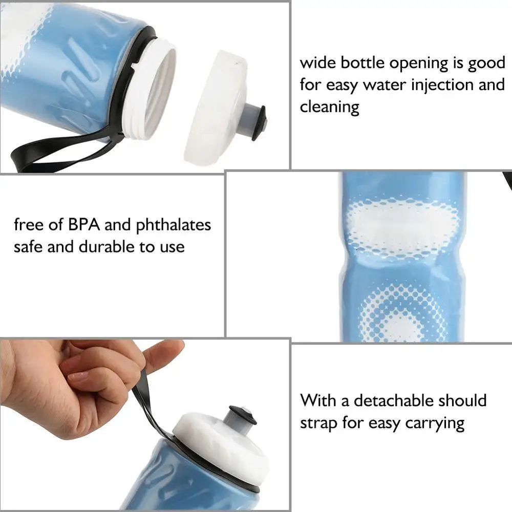 Water Bottle 710ML Cycling Equipment Outdoor Dual Layer Thermal Keeping Hot Cold Water
