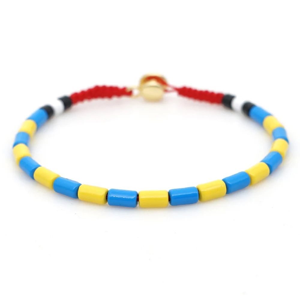 Shinus Enamel Tile Bracelets Bohemian Bracelet Women Summer Beach Fashion Jewelry Gift Accessories Paint Alloy Beads Adjustable