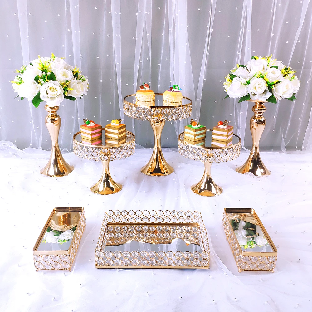 8 шт. металлические подставки для торта золотого и серебряного цвета | Дом сад