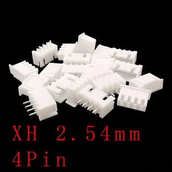 

100PCS JST XH2.54 4 Pin 2.54mm Pitch Plastic Shell Male Plug + Female Socket Housing Needle Seat Terminal Wire Connector