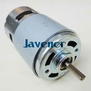 

11000RPM DC Motor Oblate D Style Axle 12VDC Mini Generator DIY High Torque Bearing 775 Model