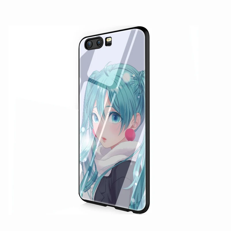 G4 EWAU Hatsune аниме Мику девушка закаленного стекла телефона чехол для Huawei P10 P20 P30 mate 20 Lite pro P Smart Y6 Y9 Honor 8X9 10 - Цвет: G4